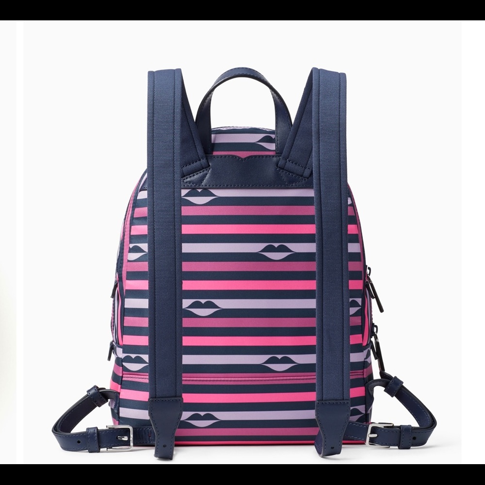NWT-Kate Spade-karissa nylon print medium backpack - Picture 2 of 4